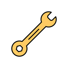 Wrench Vector icon
