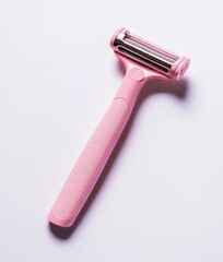 Pink Razor on White Background (4)