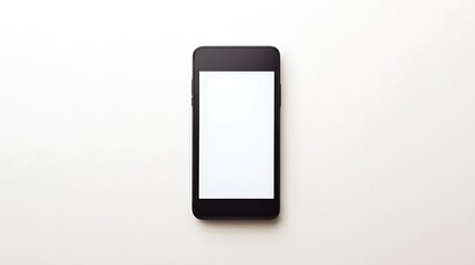 A blank smartphone on a light surface, ready for use.
