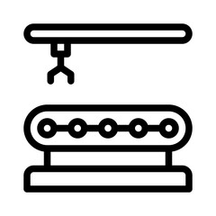 assembly line line icon