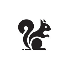 minimalist and modern squirrel logo design