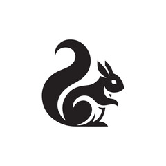 minimalist and modern squirrel logo design