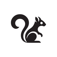 minimalist and modern squirrel logo design