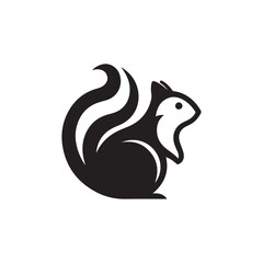 minimalist and modern squirrel logo design
