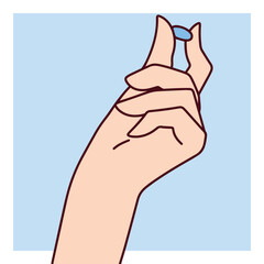 Woman’s hand with well-manicured nails is slightly curled, emphasizing elegance and beauty. The delicate fingers and soft skin highlight skincare, self-care, and wellness concepts.