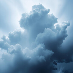 Fototapeta premium Clouds of Hope against a backdrop of Ethereal Light and Serenity