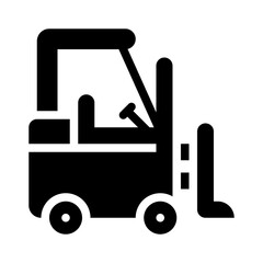 forklift glyph icon