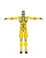 Fototapeta premium beta tester mech on t pose in rear view