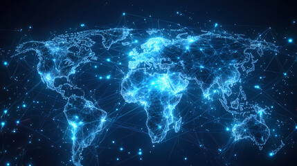 world illuminated map