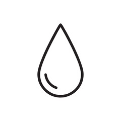 Water drop outline icon. linear style sign for mobile concept and web design. Drop of water simple line vector icon on transparent background.