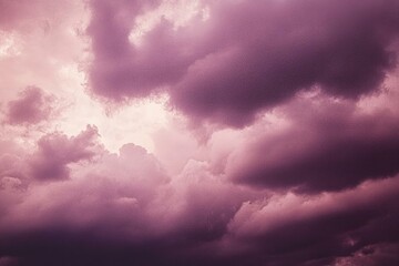 Obraz premium Dramatic gloomy sky with storm clouds. Gray blue purple pink white skies background. Stormy rain wind cloudy overcast smoke. Epic sinister dark moody. Evening sunset.