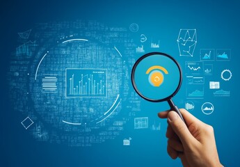 Analyzing data with magnifying glass