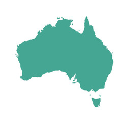 Obraz premium Map of Australian, sign silhouette. World Map Globe. Vector Illustration isolated on transparent background. African continent.