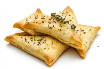 Isolated thyme cheese manouche from Lebanon