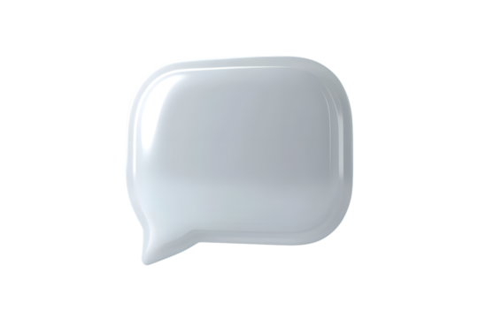 Empty Speech Bubble Icon with Clean Design for Communication and Messaging