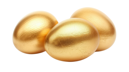 Golden eggs symbolize wealth creation through savings, investment, and retirement planning