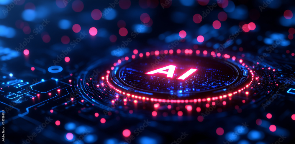 Poster a glowing 