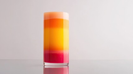 A stunning tall layered juice mix