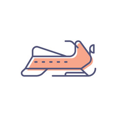 Snowmobile  Vector icon