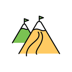 Ski Slope Vector icon