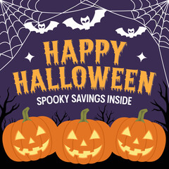Happy Halloween - Spooky Savings Promotional Banner