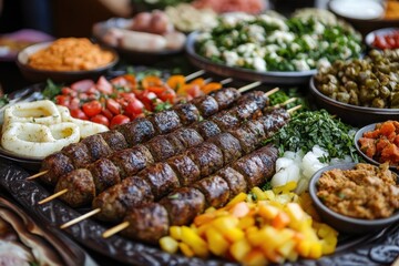 Lebanese kibbeh in tray form