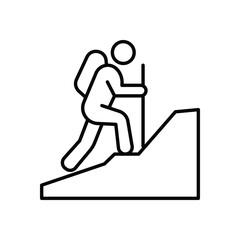 Hiking  Vector icon