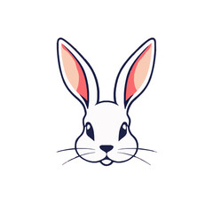Cute Little White Rabbit Illustration 