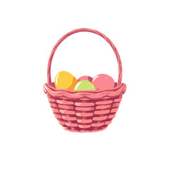 Iconic 3D Easter Basket Illustration 