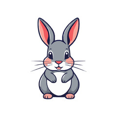 Cute Detailed 3D Easter Bunny Illustration 