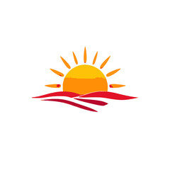 Simple 2D Sundown Icon 