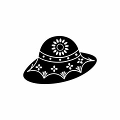 creative details Sun Hat Icon vector illustration