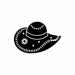 creative details Sun Hat Icon vector illustration