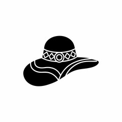 creative details Sun Hat Icon vector illustration