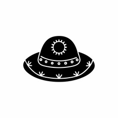 creative details Sun Hat Icon vector illustration