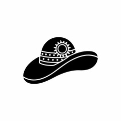 creative details Sun Hat Icon vector illustration