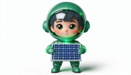 Creative eco-friendly astronaut toy in a whimsical space exploration setting