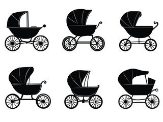 baby carriage silhouette