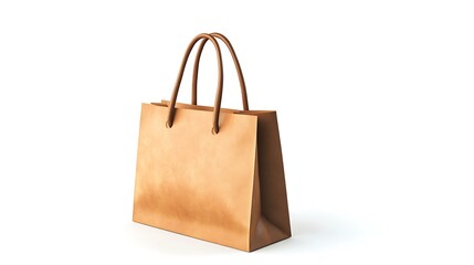A simple brown paper bag with handles, suitable for shopping or carrying items.