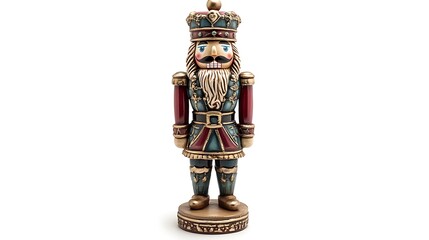 A decorative nutcracker figurine, often used as a holiday ornament or gift.