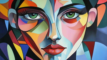 face of a woman with painted face