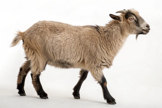west African dwarf sheep isolated on white background