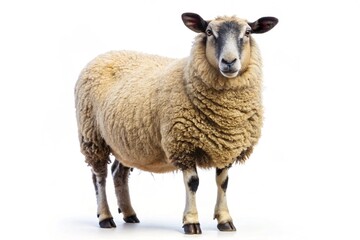 Fototapeta premium berrichon sheep isolated on white background