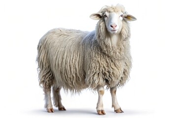 vendeen sheep isolated on white background