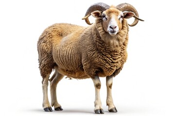 damara sheep isolated on white background