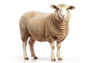 Fototapeta premium ile-de france sheep isolated on white background