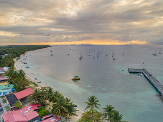Guadeloupe - Marie Galante with amazing caribbean beach with many colors from, the capital city is Saint Louis, here are many rum distillers where you can fint the best taste