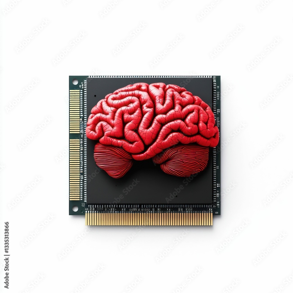 Poster brain on computer chip