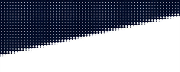 White brush strokes on a navy blue background illustration with a halftone effect Abstract grunge design element for a banner