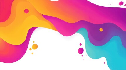 Fototapeta premium Vibrant Abstract Colorful Liquid Wave Background Design